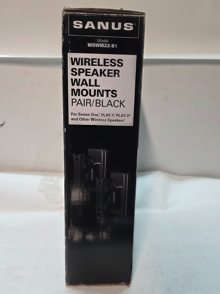 SANUS WSWM22B1 Adjustable Speaker Mounts - Black ( Pair)