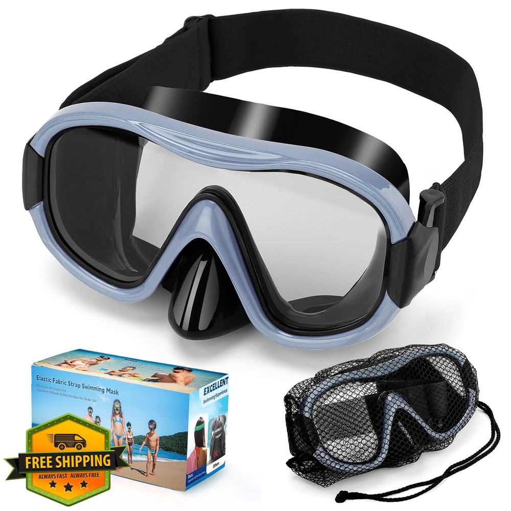 Knitted Dive Mask Ultra-Comfort Panoramic Goggles
