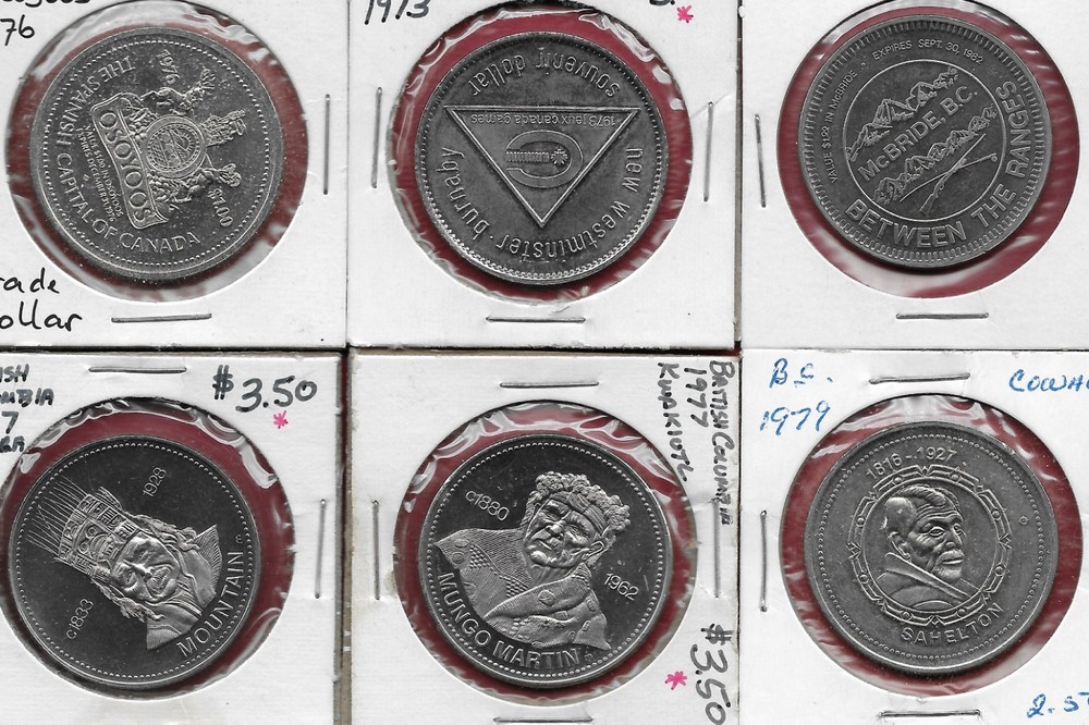6 Misc Trade Dollars