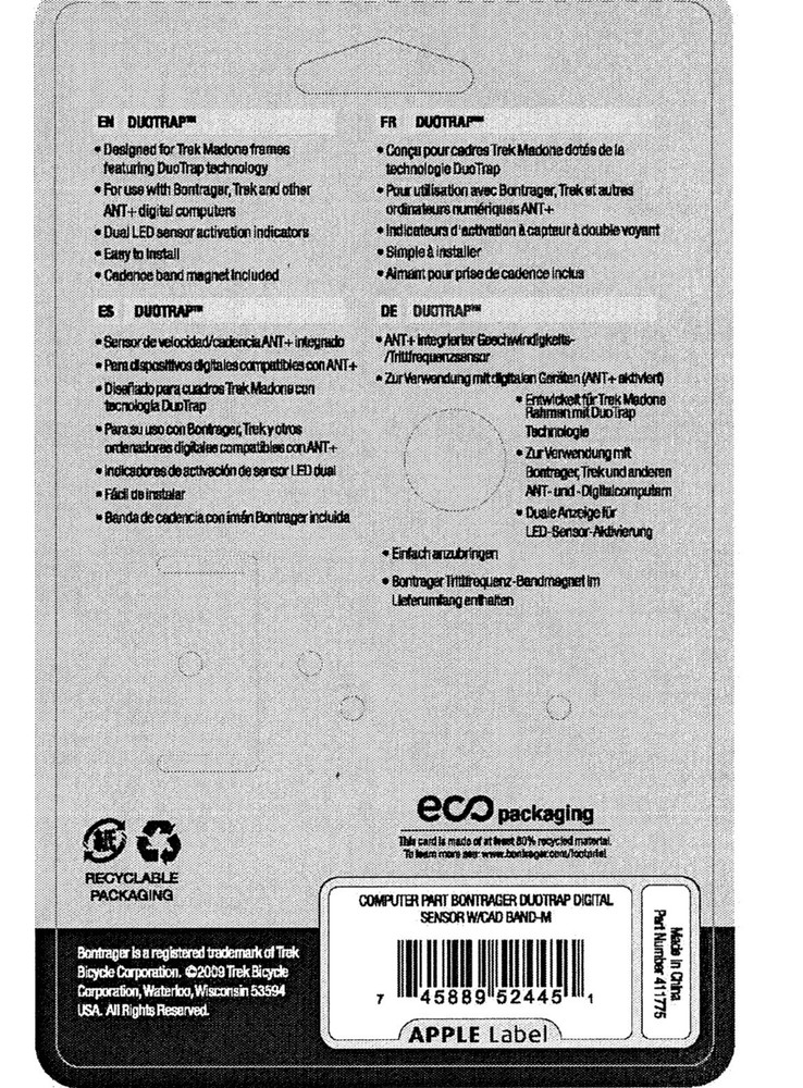 Bontrager Node 1 Computer & DuoTrap ANT+ Sensor Kit w/ Mount & Magnet