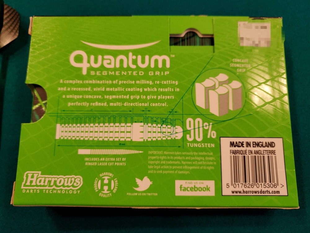 Harrows Quantum Concave Cut Steel Tip Darts 22g