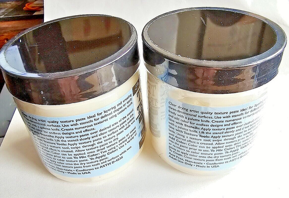 2 jars RANGER TEXTURE PASTE: 1 Transparent Matte & 1 Transparent Gloss 3.9 fl oz