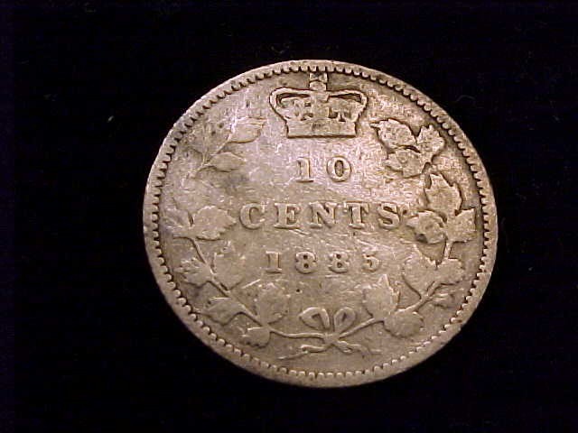 1885 Canada 10 Cent, Good Grade