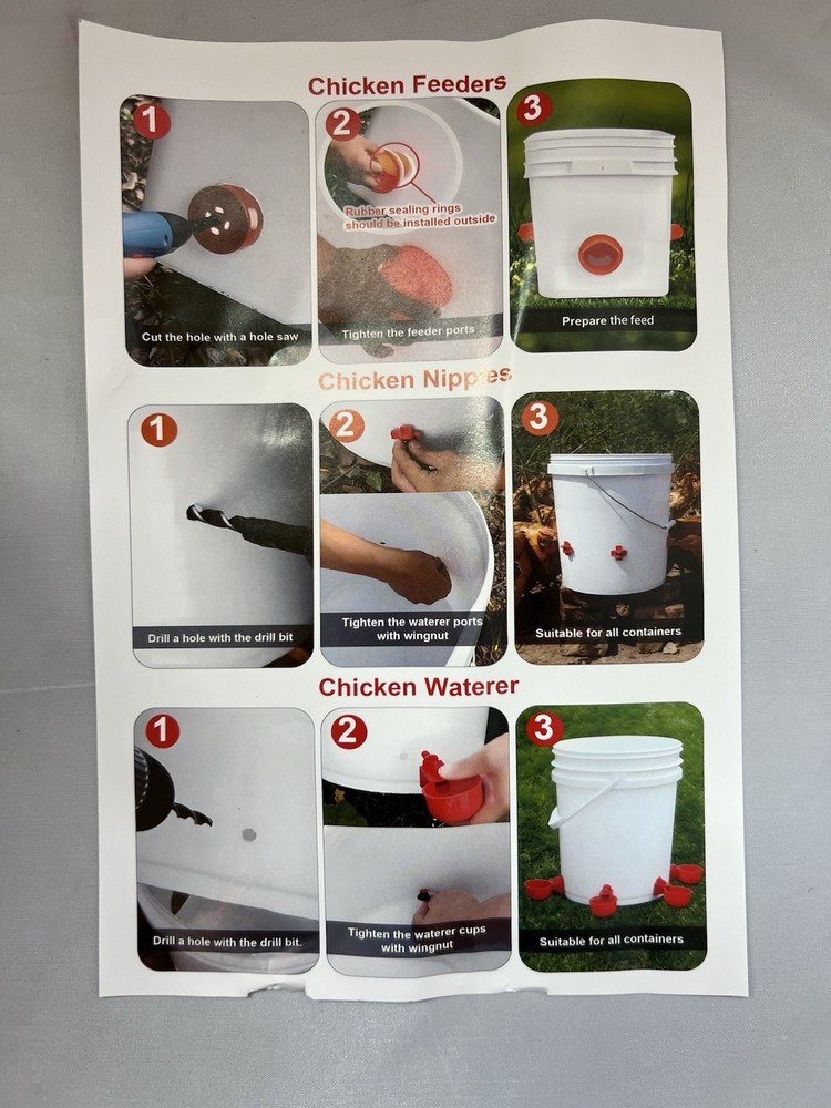 Chicken Feeder No no waste Cups Chicken Feeder