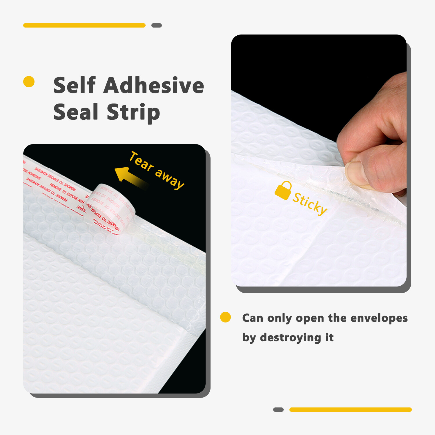 25/50/100/200 Bubble Mailers Padded Envelopes Shipping Packaging Bags Seal