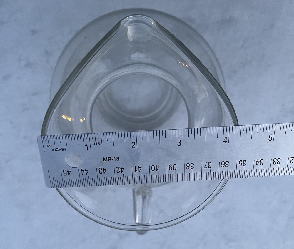 Vintage Hand Blown Clear Crystal pitcher