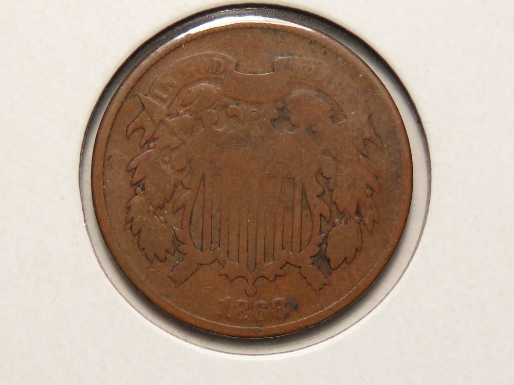 1868 US Two Cents, VG