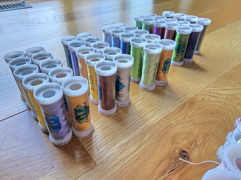 Lot Of 65 (50 New/15 Opened)- Simthread Poly Embroidery Thread- 40 Wt