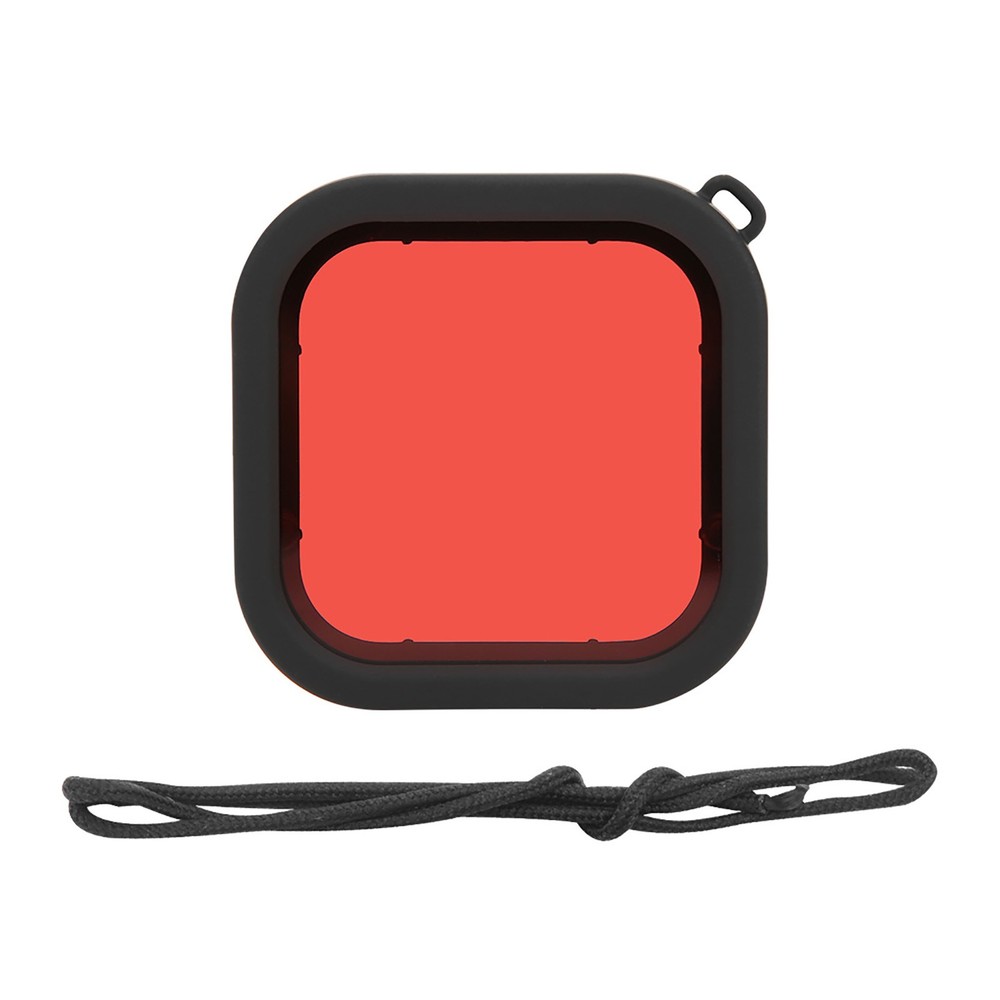 ABS Diving Lens Filter With Rope For 8 Action Camera Waterproof Shellred