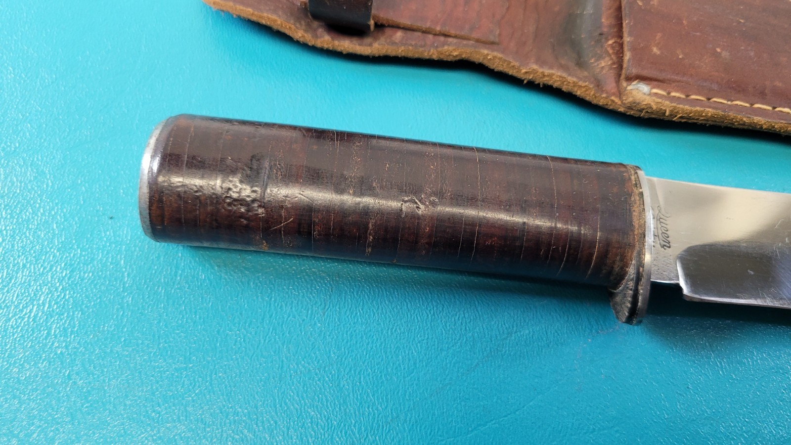 Rare WWII US Military Queen City Commando Knife & Sheath c. 1922-1945 TR530