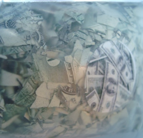 Vtg RARE RUFF Chunky Shredded Currency Money All $100 one-Hundred Dollar Notes B