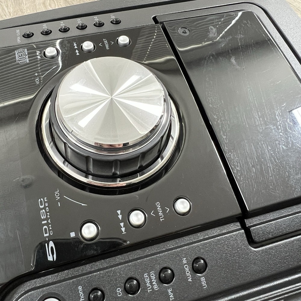 SHARP CD-DH950p Mini Component Stereo System 5 Disc CD Cassette iPod WORKING