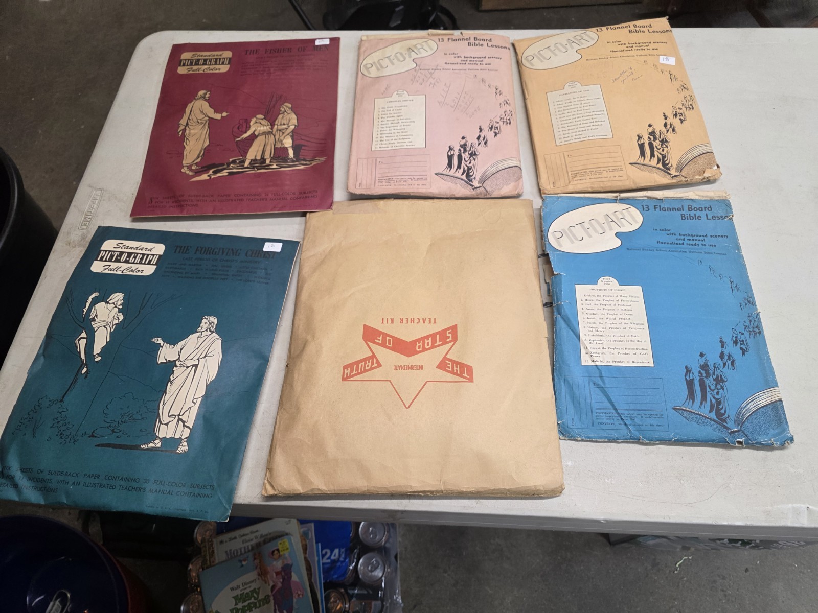 Vintage Flannel Board Bible Lessons Pictoart + 5 Sets Homeschool Lot Church