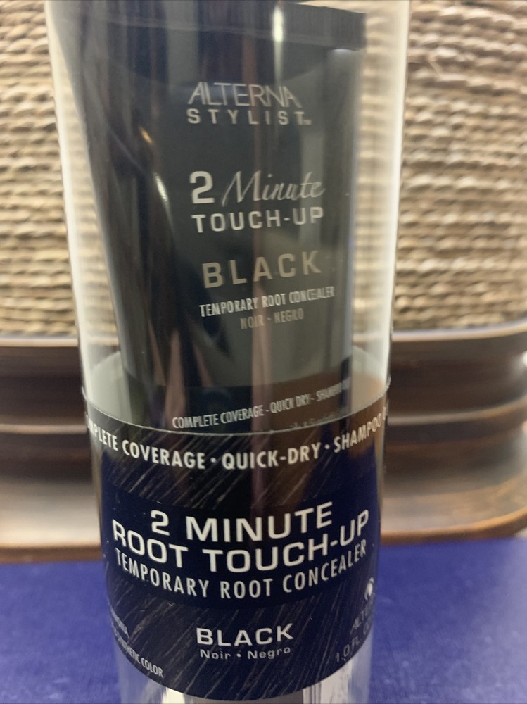 Alterna 2 Minute Root Touch-Up Temporary Root Concealer Black 1 Fl Oz.