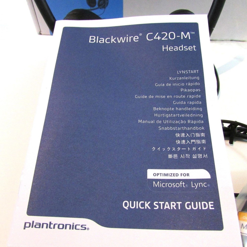 Plantronics Blackwire Computer Headset C420-M USB MicroSoft Lync