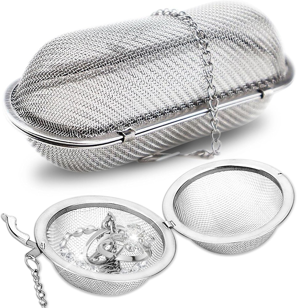 Ultrasonic Cleaner Basket, Stainless Steel Basket for 2-Pack Silver