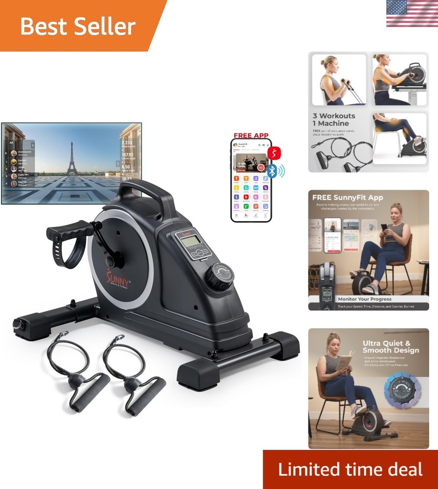 Smart Dual Function Under Desk Pedal Exerciser - Explore with Free SunnyFit App