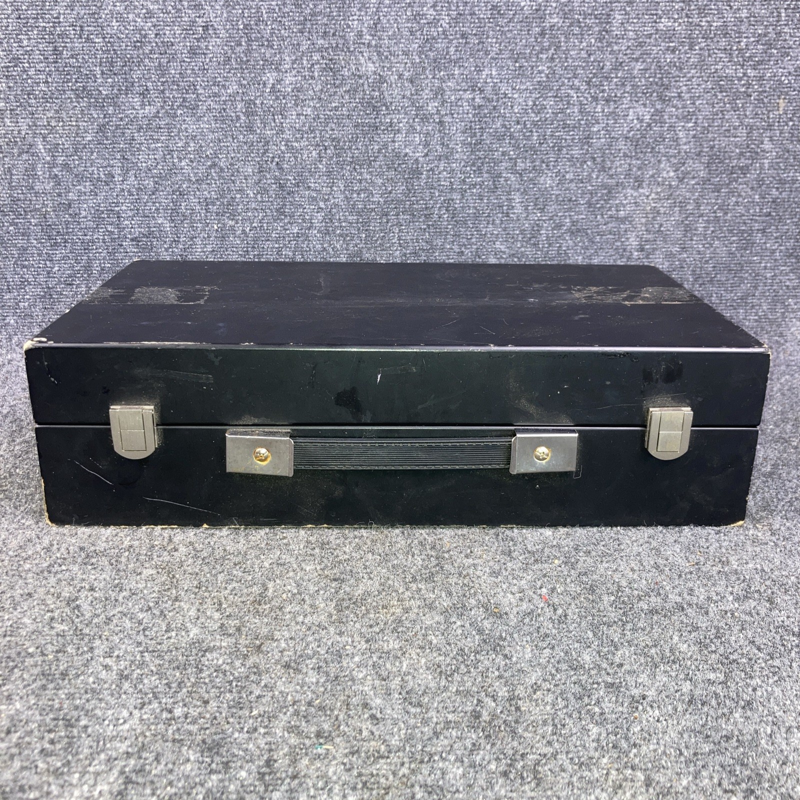 Vintage Casino Roulette Craps Blackjack Game Set in Wooden Case