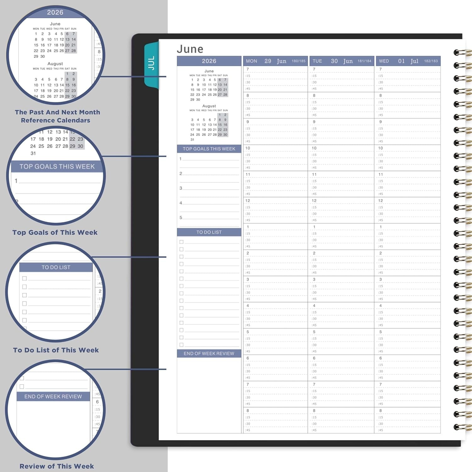 2026-2027 Weekly Appointment Book - Daily Hourly Planner 2026-2027 from Jul. 202