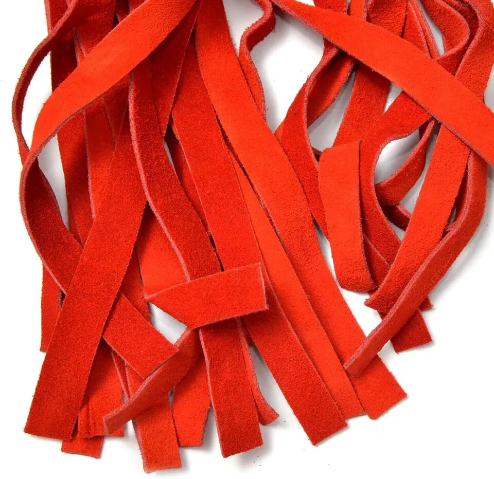 Cowhide Leather Flogger | Durable Design with 25 Thick Red Tails