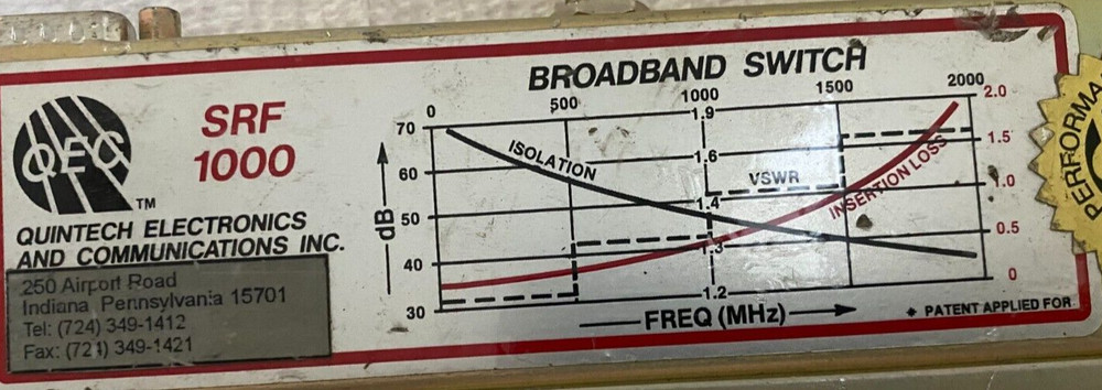 QEC SRF 1000 Broadband switch
