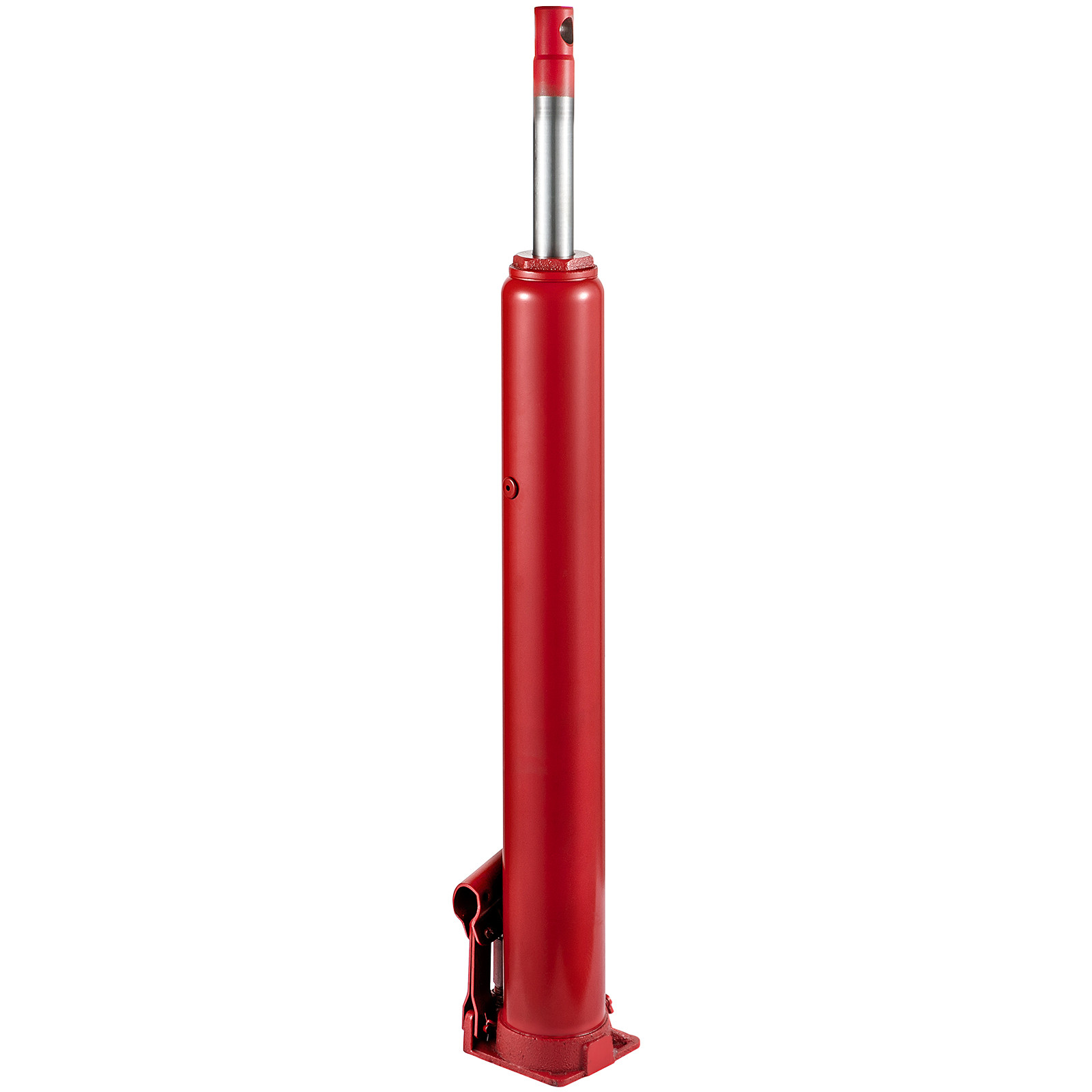 Red 4 Ton Hydraulic Long Ram Jack Flat Base Manual Engine Hoist Cherry Picker