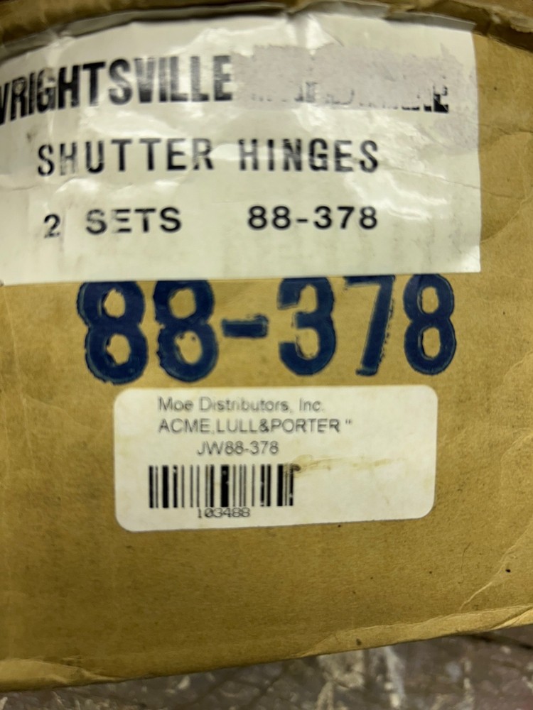 Cast Iron Acme Shutter Hinges # 88 - 378 - 2 Left & 2 right hinge