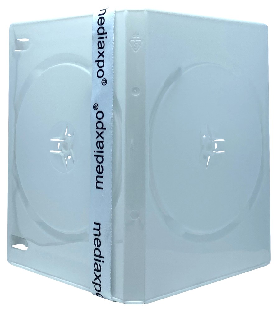 10 PREMIUM STANDARD Solid White Color Double DVD Cases ** 1-3 DAY