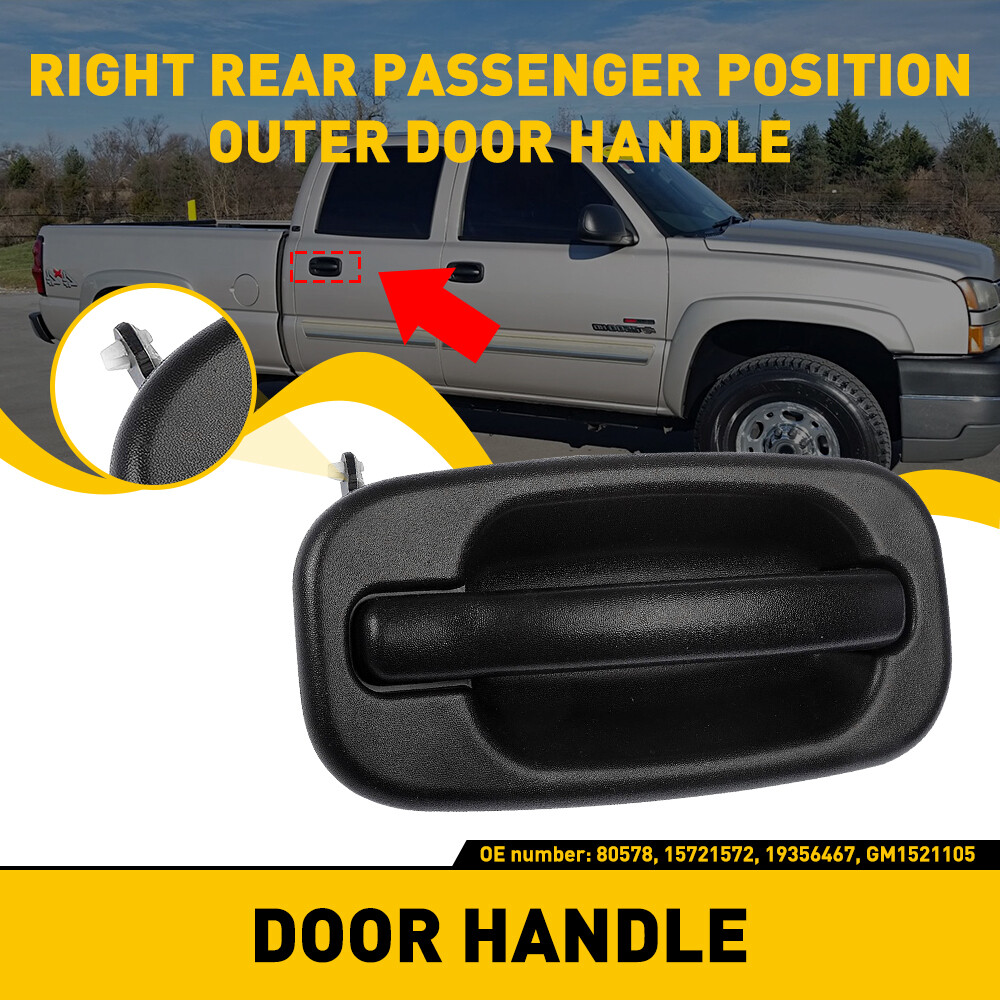 Right Passenger Side Rear Outside Outer Exterior Door Handle for GMC Sierra