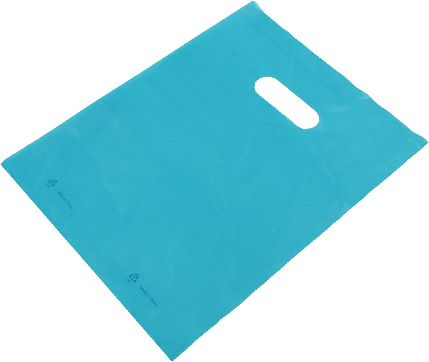 Plastic Bags 1000 Blue Shopping Merchandise Die Cut Handles 9 x 12" Diecut
