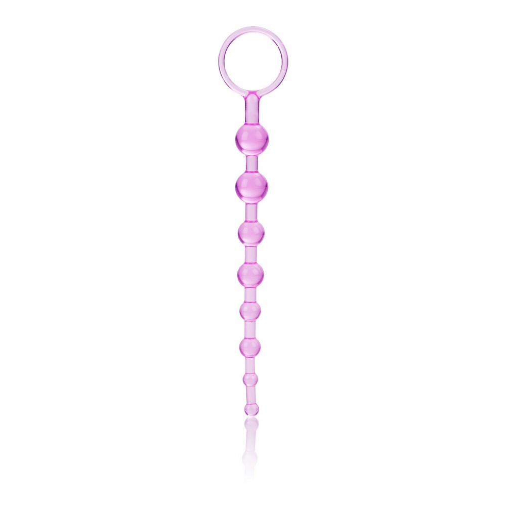 CalExotics First Time Love Anal Beads Pink Beginner Flexible Butt Plug