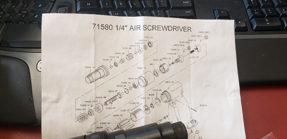 NEW Master Power Air Screwdriver 71580 ( A2-2C)