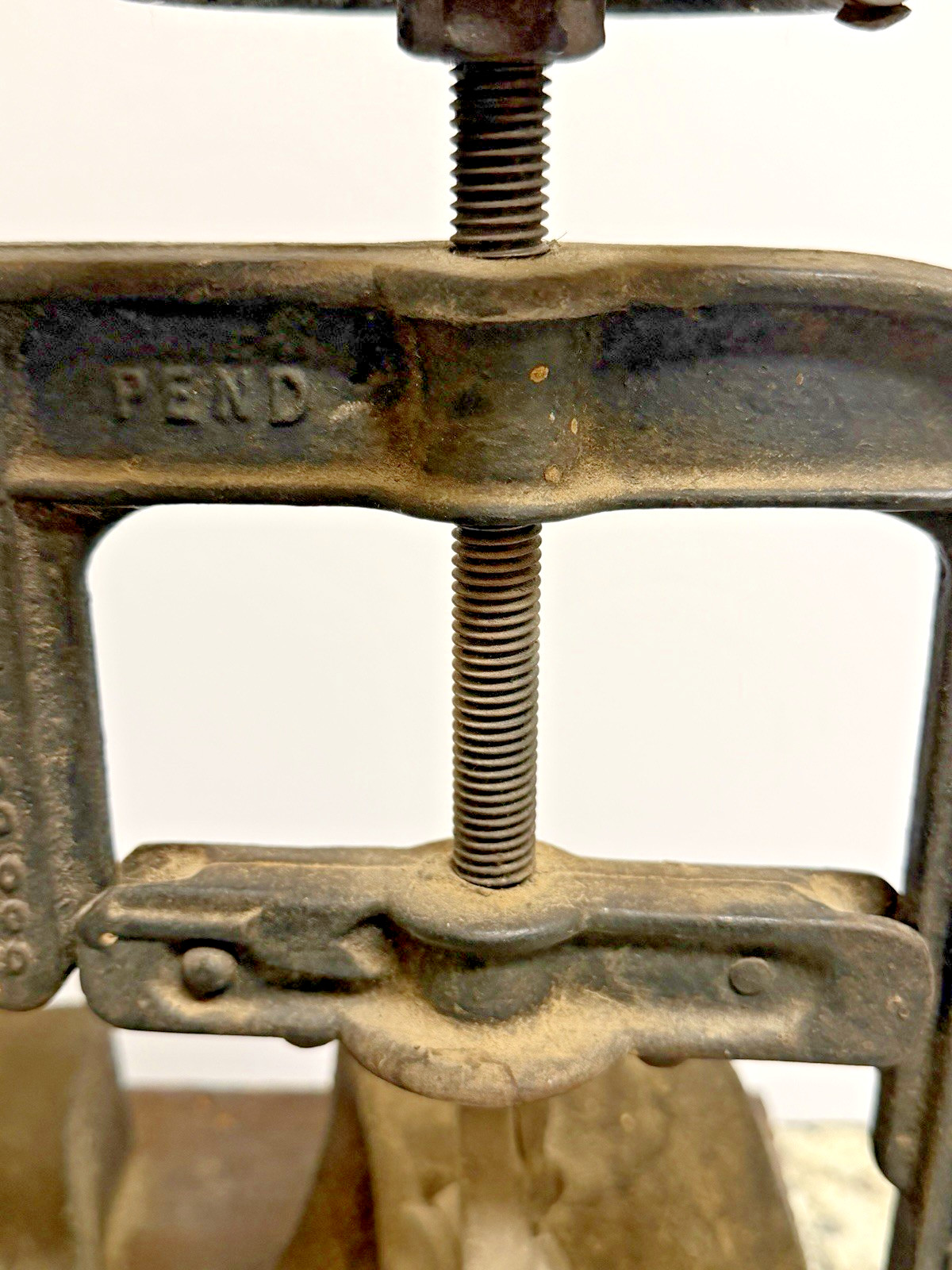 Antique Cast Iron Shoe Form Mold Press Cobbler Repair CL HUNTOON LOS ANGELES