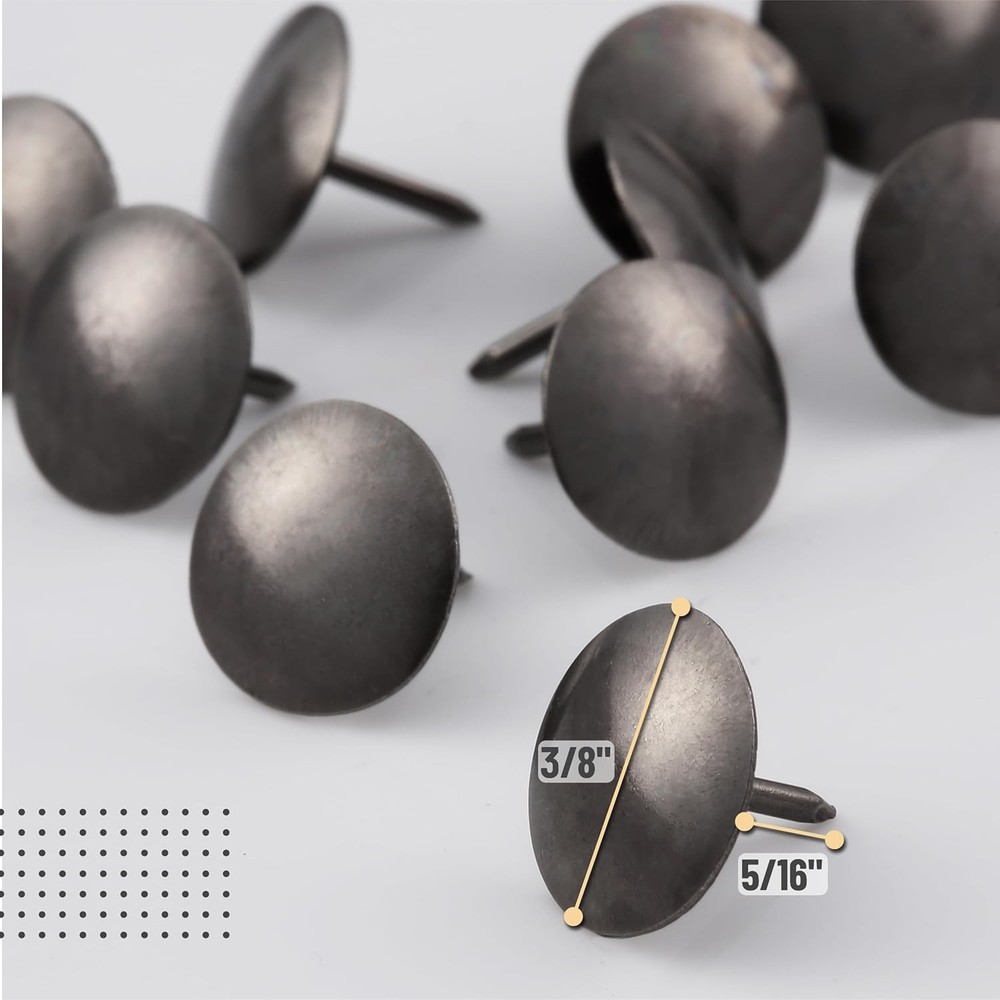 Bulk Black Thumb Tacks - 500 Pack Flat Push Pins for Effortless Organization