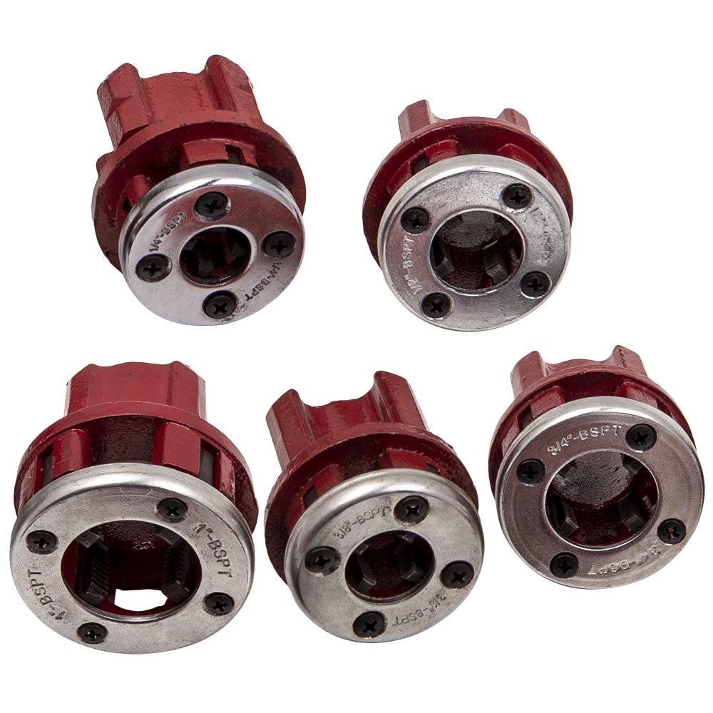 Ratchet Pipe Threading Threader Die Bar Head Handle Tools Set 1/4'' 3/4'' Manual