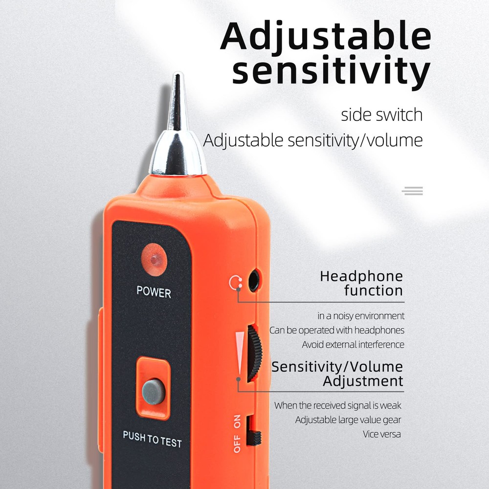 Network Cable Tester Telephone Line Tracker Wire Tracer Test orange