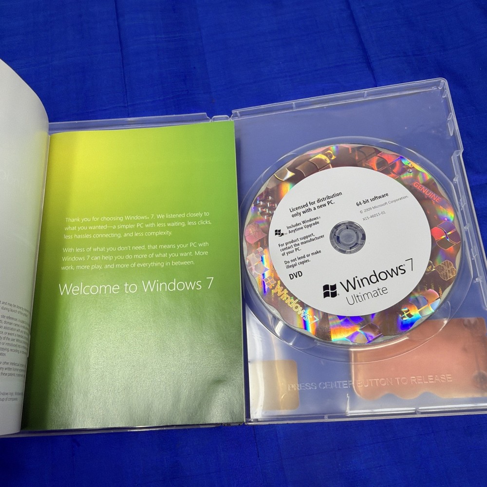 Microsoft Windows 7 Ultimate 64-bit DVD w/ Product Key