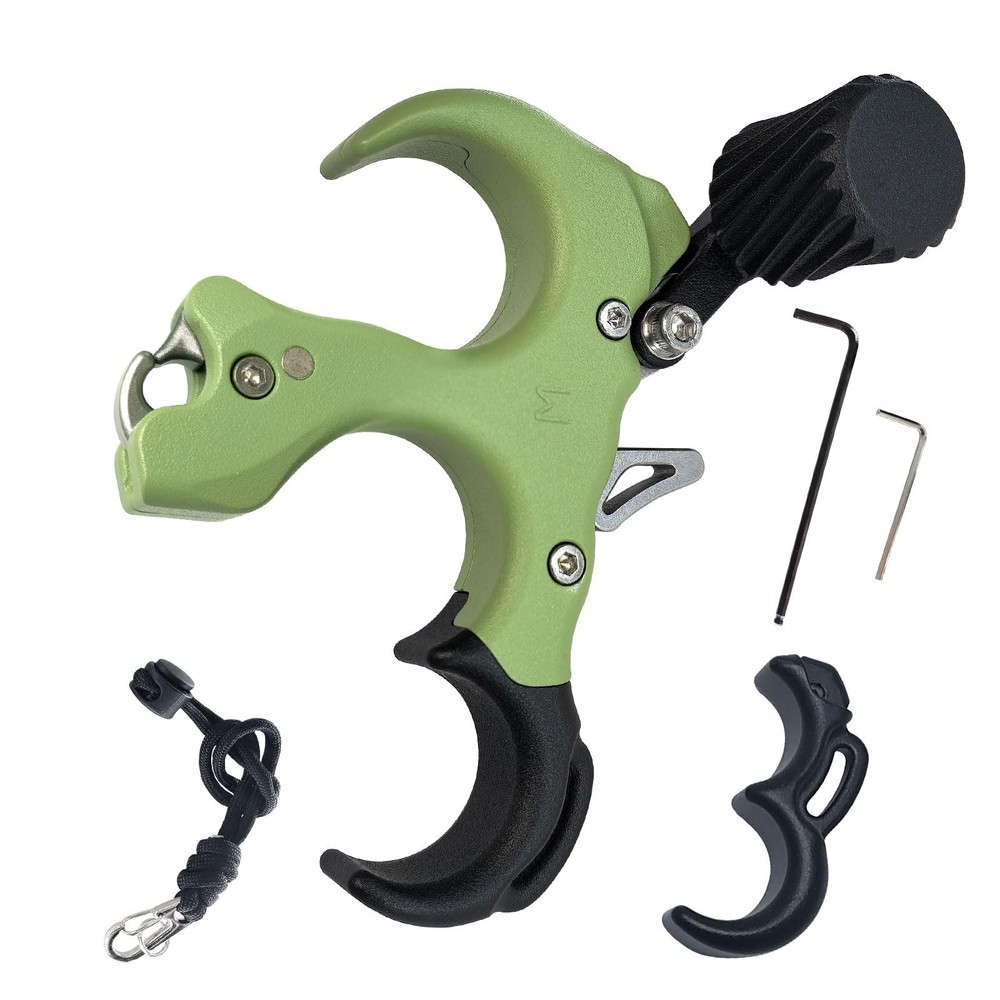 Thumb Release for Compound Bow,Copper Material Archery Release Aids,3 or 4 Fi...