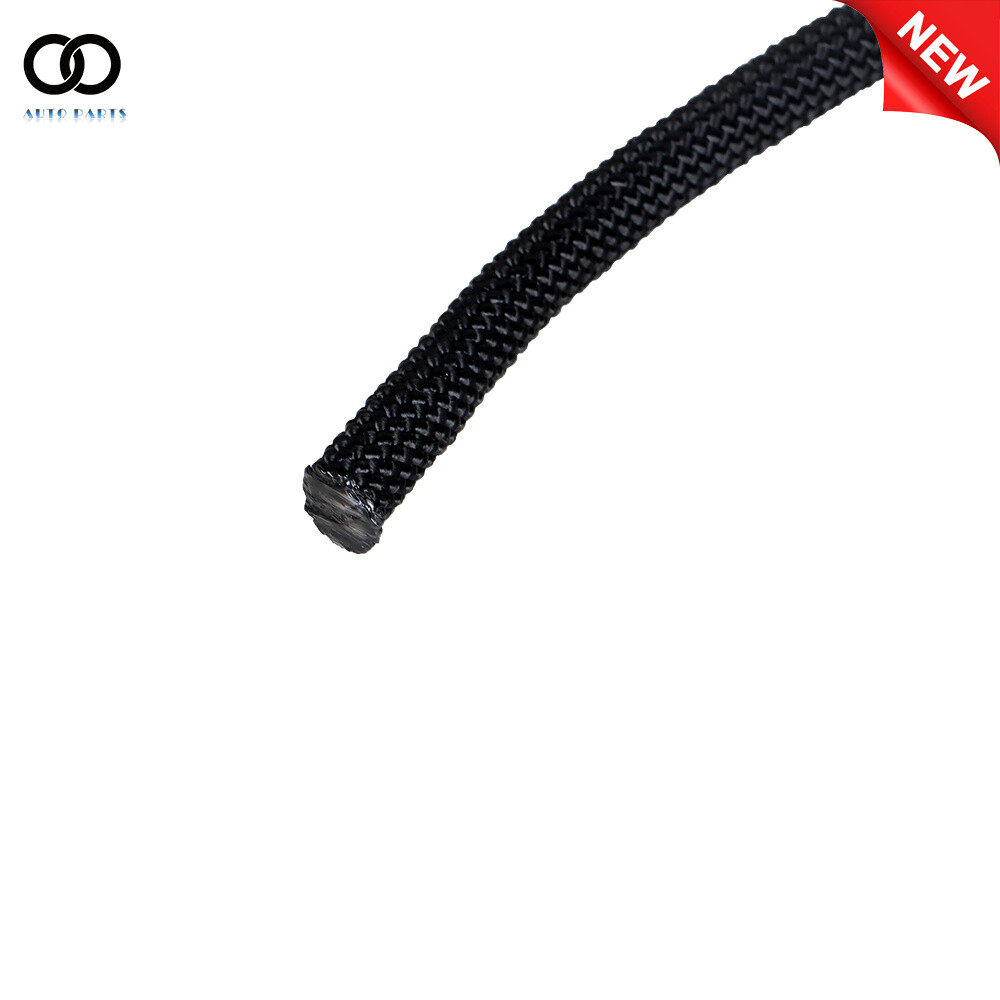3/8" × 100' Polyest Rope Climbing High Strong Pulling Braided Rope 3520Lbs Black