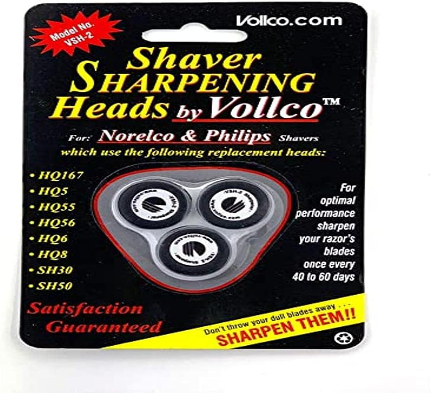 Sharpens All Philips Norelco Shavers Using These Heads Sharpening Heads 2 Black