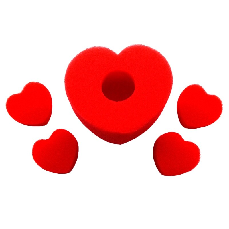 Heart Sponge 5 pc Magic Trick Funny Magician Tricks Props
