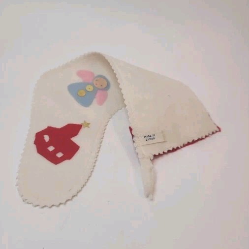 Vtg Felt Christmas Stockings Set Of 2 Toy Soldier & Angels Naive Style Japan?