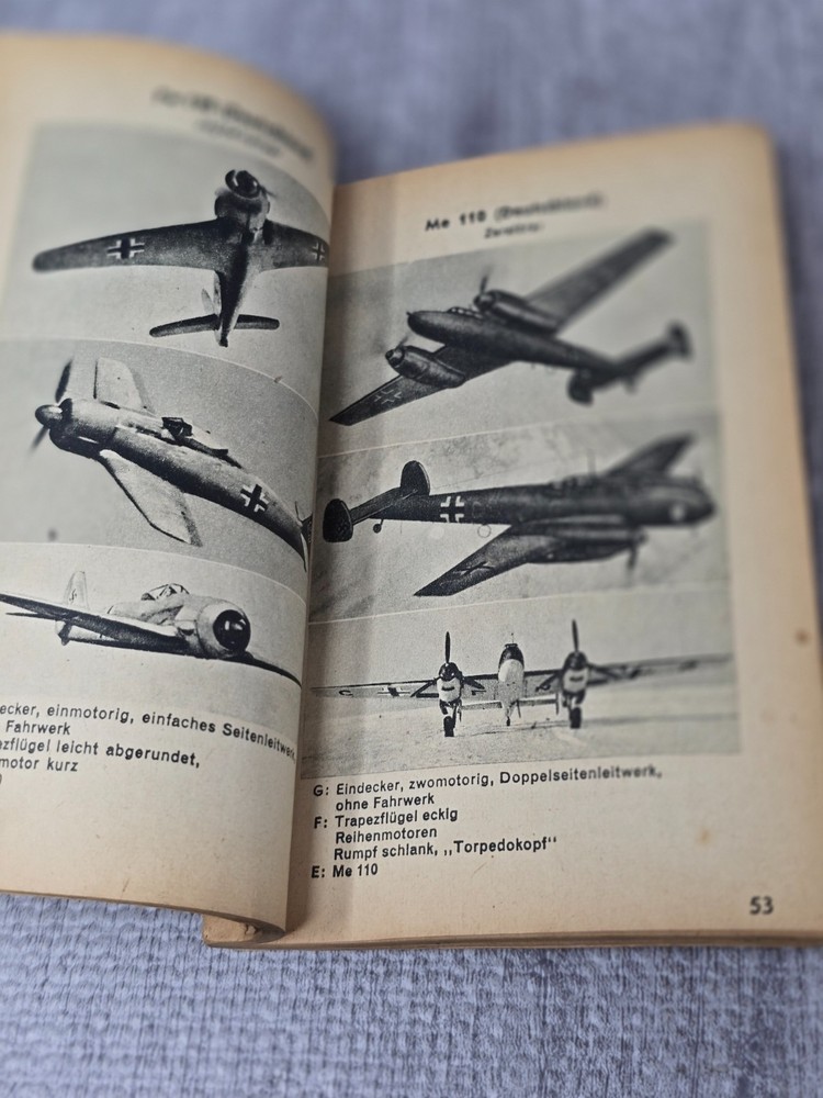 WW2 German Aircraft Identification Manual - Missing Cover 1943
