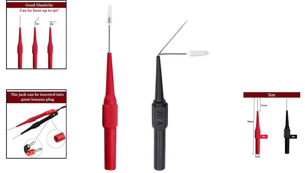 Durable Back Probe Kit - 0.7mm Pins for Automotive & Electrical Testing