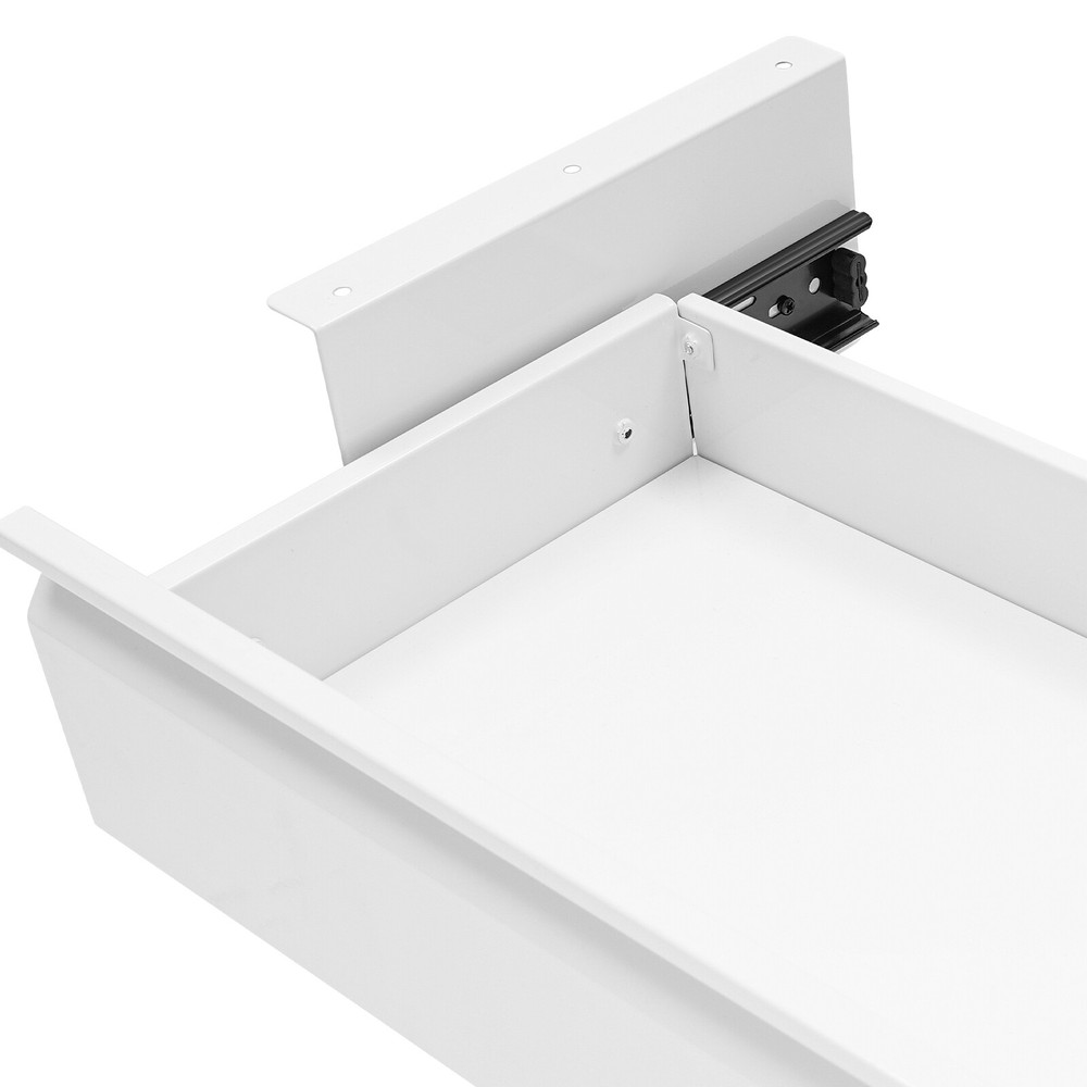 Iron Under Desk Mounted Sliding Pull-out Storage Drawer Storage Organizer 4.4lb