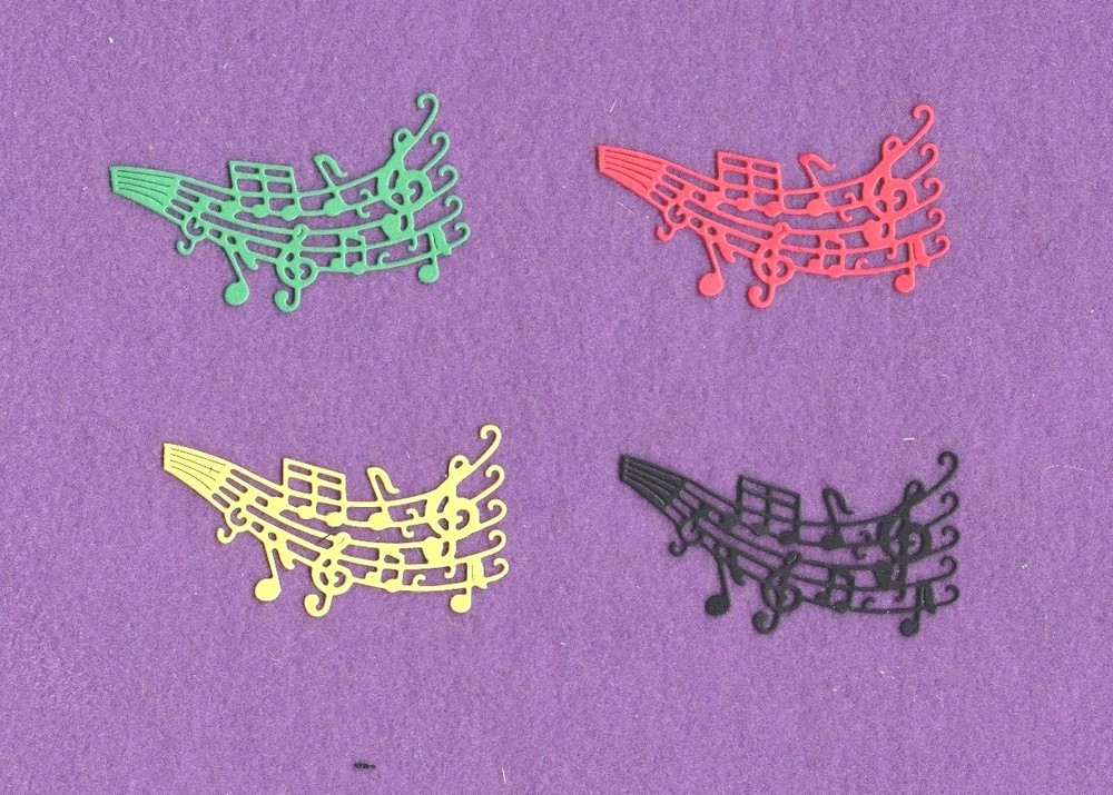 MUSIC NOTES # 6 die cuts scrapbook cards