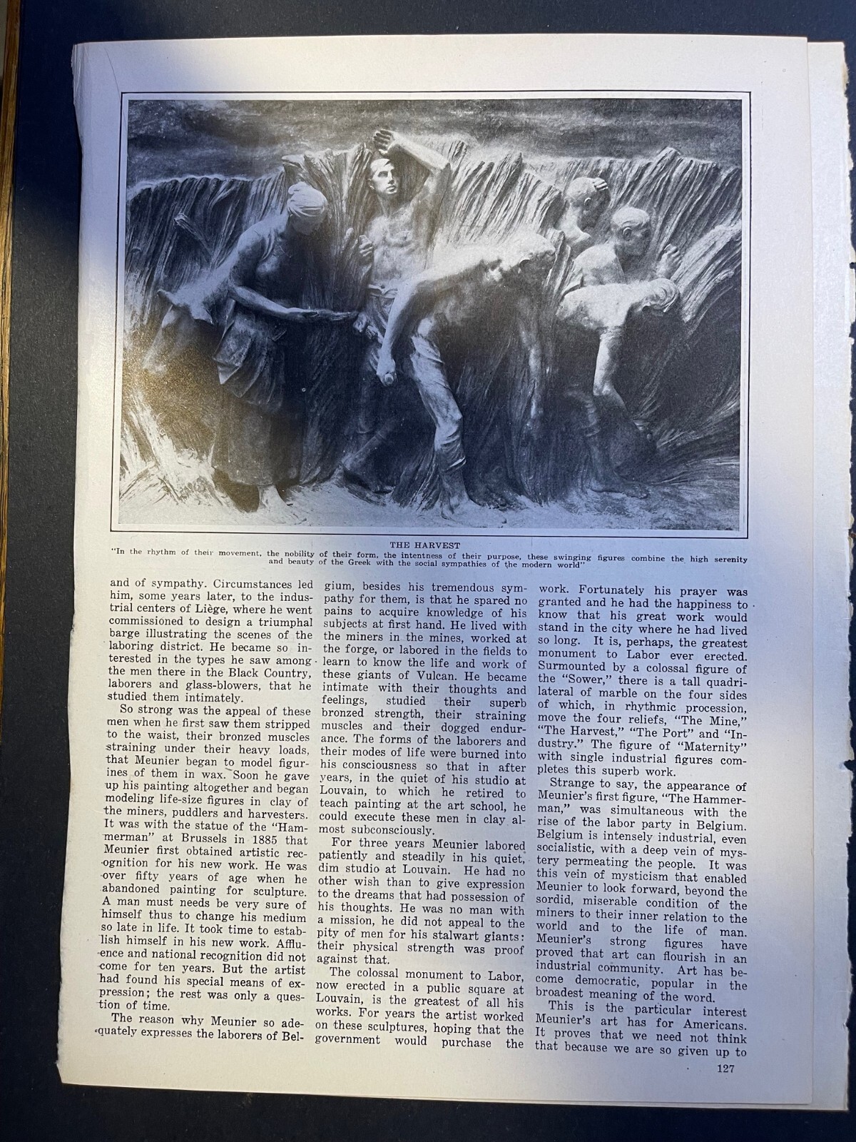 1914 Sculptor Constantin Meunier illustrated