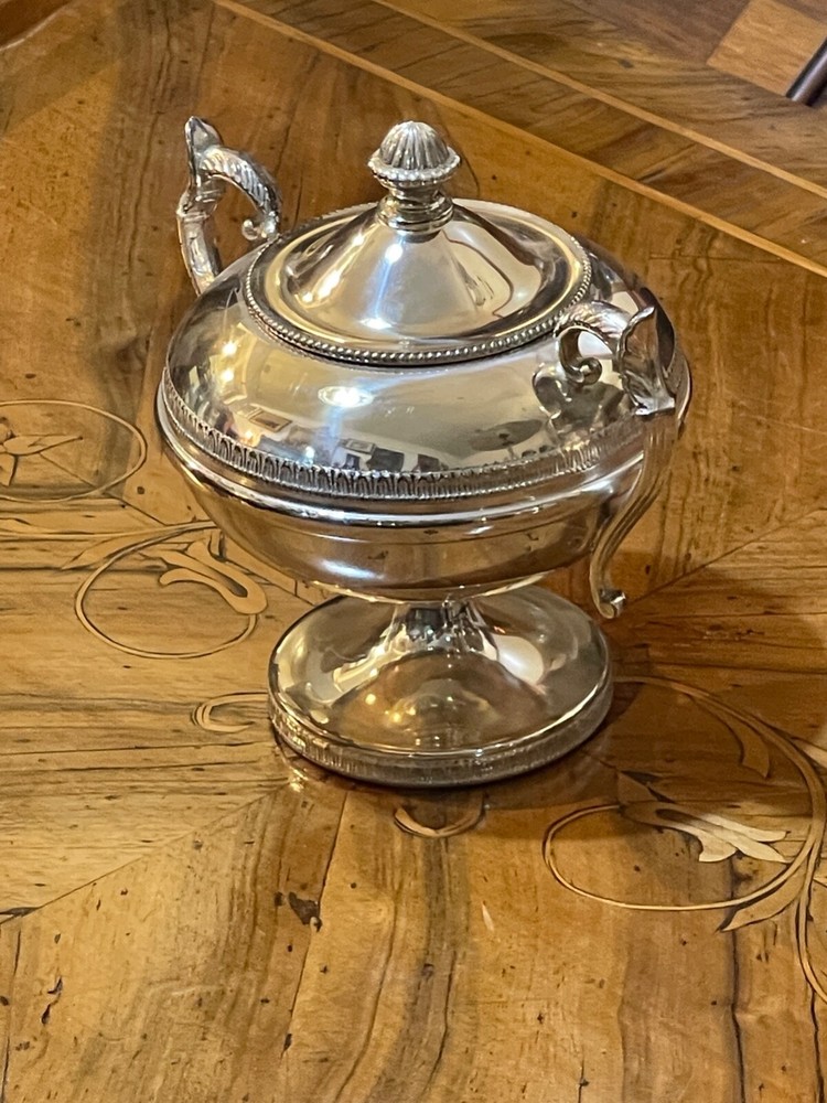 Vintage Sugar Bowl, Silver Plated