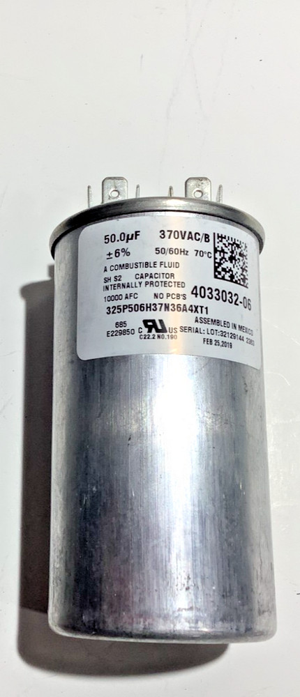 Phoenix R250 Replacement Compressor Capacitor 50 mfd 370V (4033032-06)