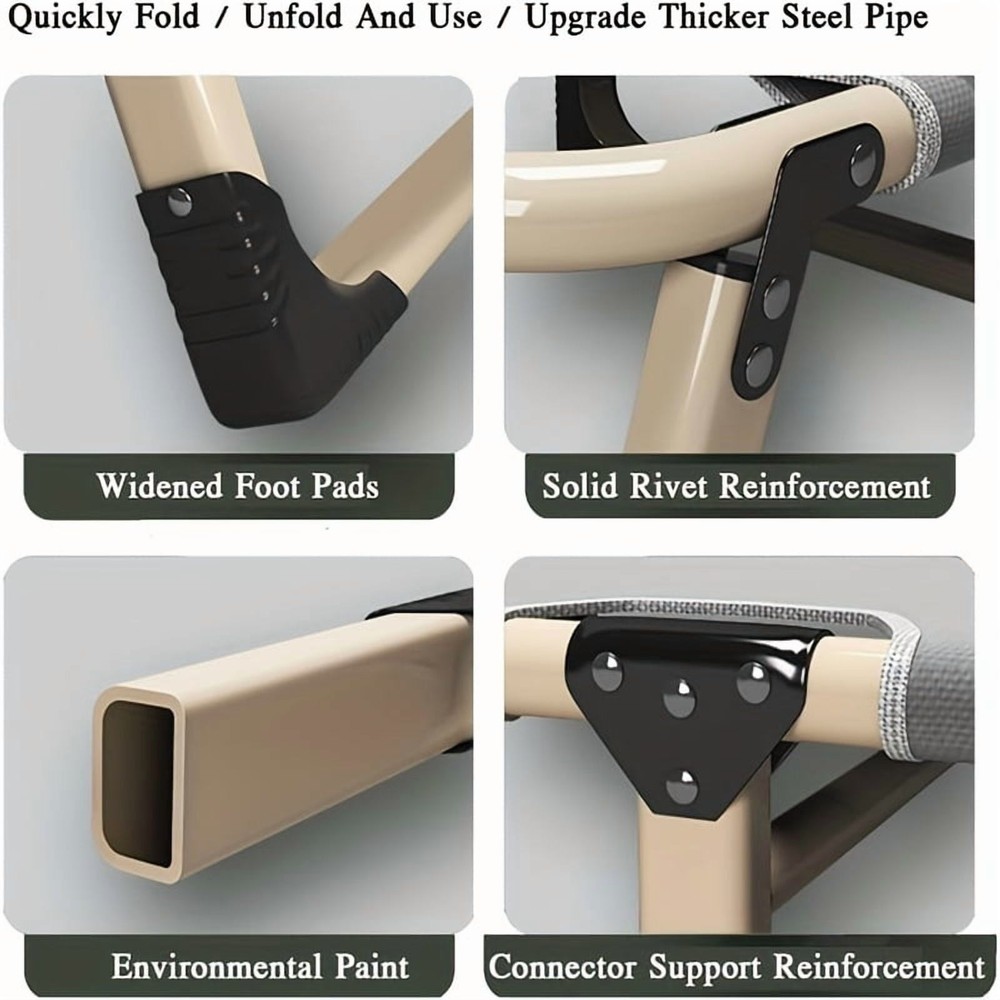 1Pc Ergonomic Folding Recliner Bed (With Mattress): Multi-Functional, Manually A
